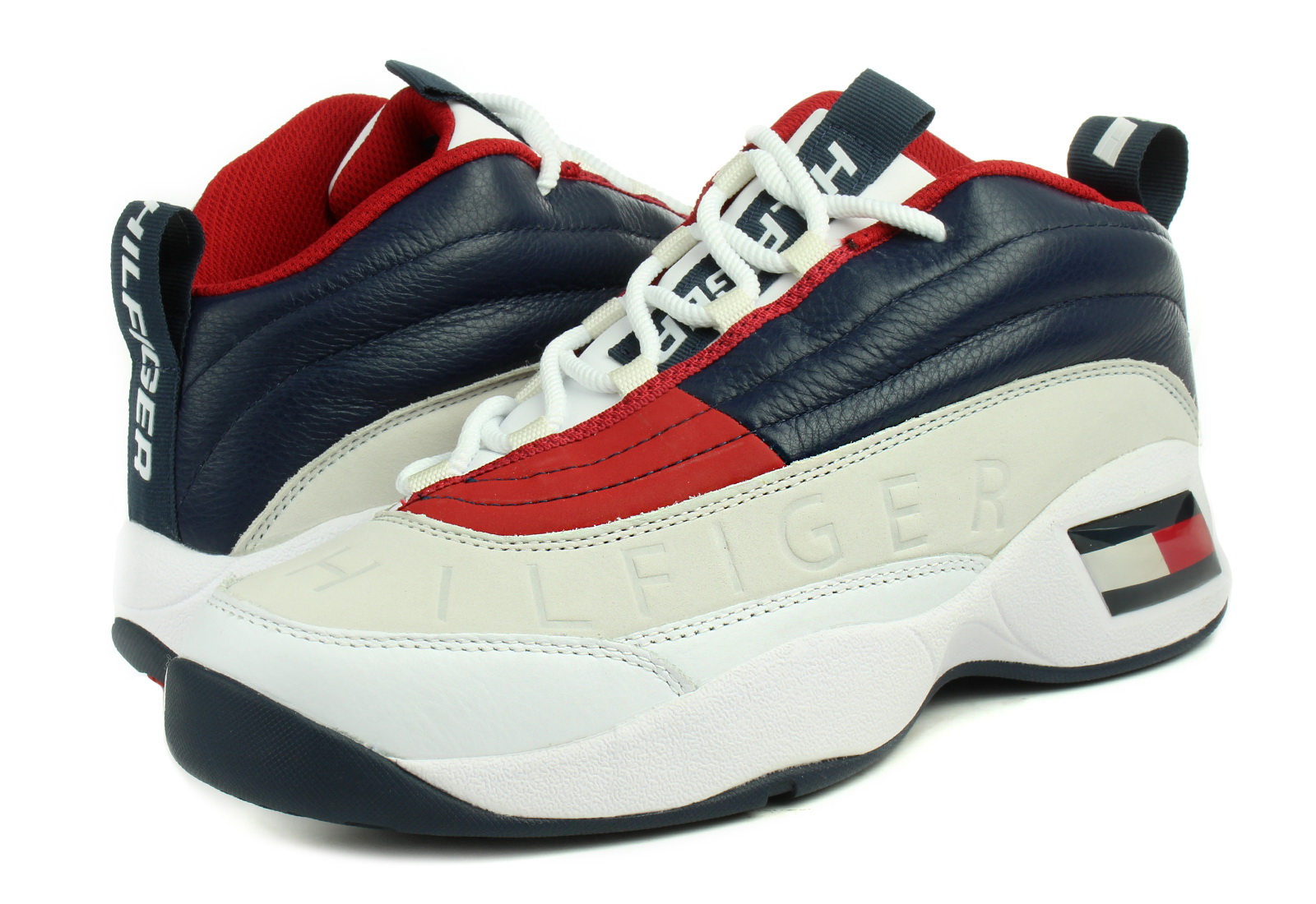 tommy hilfiger skew lux basketball sneaker